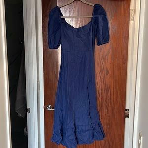 Reformation Belgium Puff-Sleeve Dress